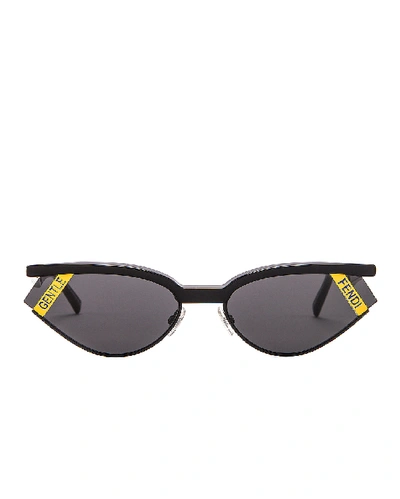 Shop Fendi Small Gentle  Sunglasses In Black