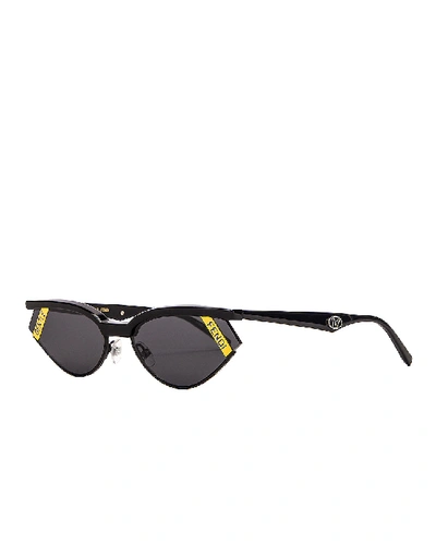 Shop Fendi Small Gentle  Sunglasses In Black