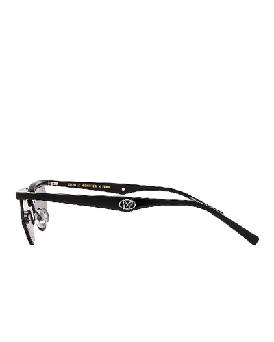 Shop Fendi Small Gentle  Sunglasses In Black