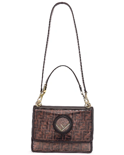 Shop Fendi Kan I Bag In Brown & Black