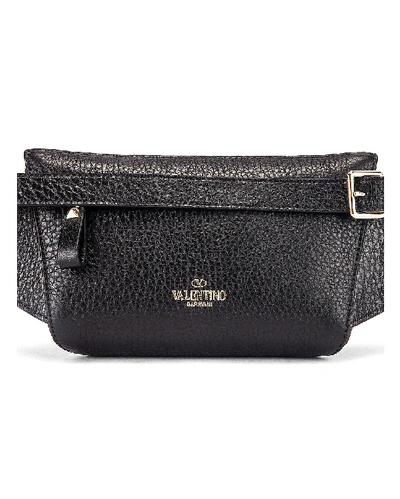 Shop Valentino Rockstud Belt Bag In Black