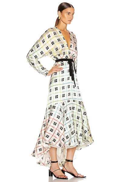 Shop Silvia Tcherassi Angelena Dress In Rainbow Checkered