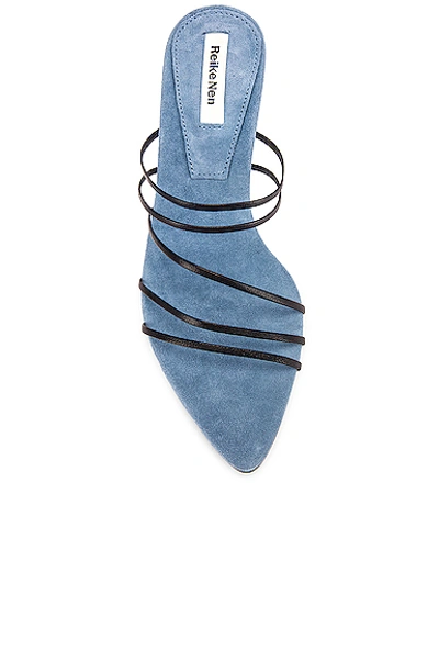 Shop Reike Nen Strings Pointed Heels In Black & Water Blue