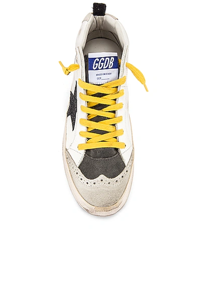 Shop Golden Goose Mid Star Sneaker In White & Snake Print