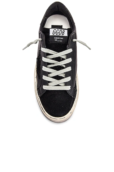 Shop Golden Goose Leather Hi Star Sneaker In Black