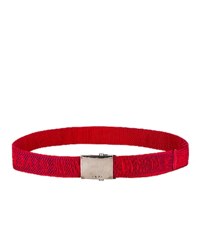 Shop Givenchy Plate Buckle Belt In Red