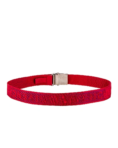 Shop Givenchy Plate Buckle Belt In Red