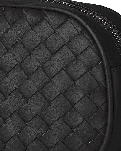 Shop Bottega Veneta Woven Belt Bag In Black
