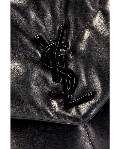 Shop Saint Laurent Medium Loulou Puffer Chain Bag In Black