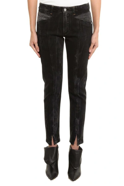 Shop Givenchy Panelled Skinny Jeans In Black