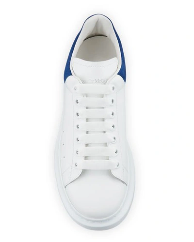 Shop Alexander Mcqueen Men's Oversized Sneakers In White/blue