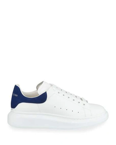 Shop Alexander Mcqueen Men's Oversized Sneakers In White/blue