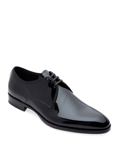 Shop Paul Stuart Men's Hancock Ii Formal Patent Leather Derby Shoes In Black