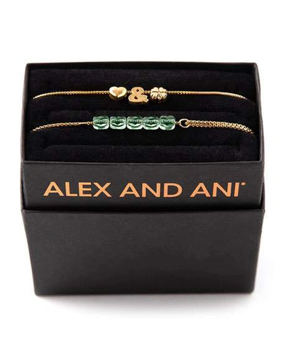 Shop Alex And Ani Love & Luck Bracelets, Set Of 2, Gold