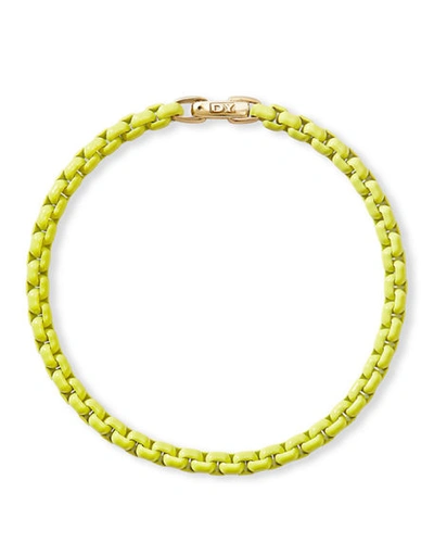 Shop David Yurman Dy Bel Aire Chain Bracelet With 14k Gold, 4mm In Yellow