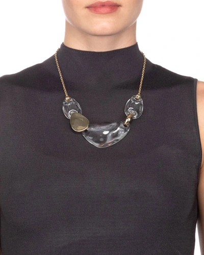 Shop Alexis Bittar Small Liquid Lucite Link Necklace In Clear