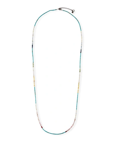 Shop Armenta Cuento Long Sapphire & Turquoise Necklace In Silver