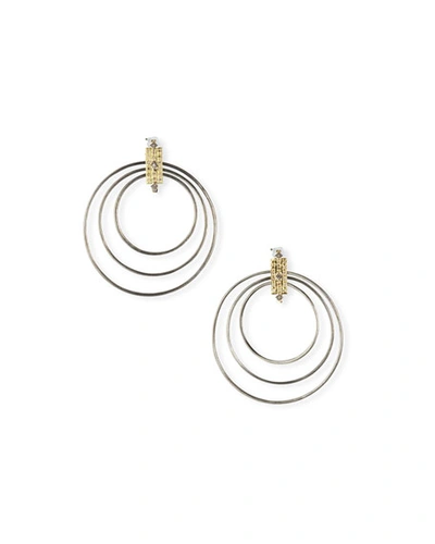 Shop Armenta Old World Diamond Multi-circle Earrings In Gold