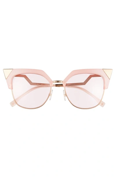 Shop Fendi 54mm Metal Tipped Cat Eye Sunglasses In Pink