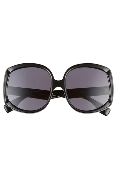 Shop Le Specs Illumination 59mm Square Sunglasses In Black/ Smoke