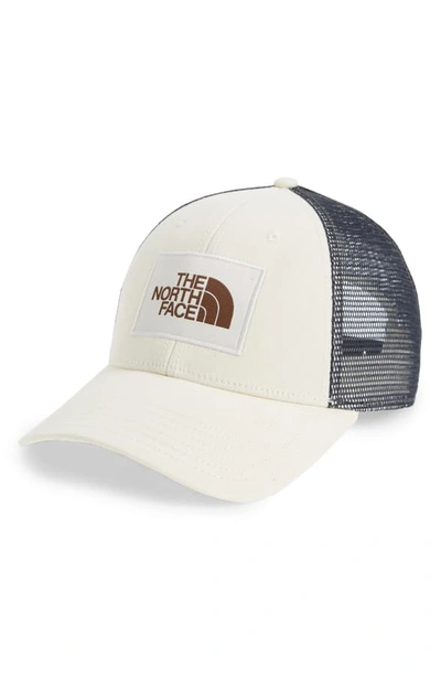 Shop The North Face Mudder Trucker Hat - White In Vintage White/ Vintage White