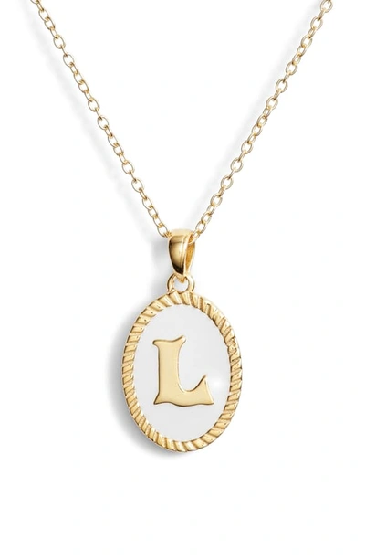 Shop Argento Vivo Initial Pendant Necklace In Gold L