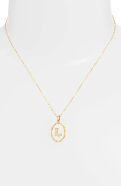 Shop Argento Vivo Initial Pendant Necklace In Gold L