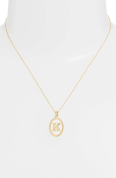 Shop Argento Vivo Initial Pendant Necklace In Gold K