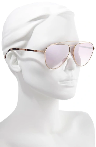 Shop Tom Ford Binx 63mm Oversize Aviator Sunglasses In Rose Gold/ Pink Gradient