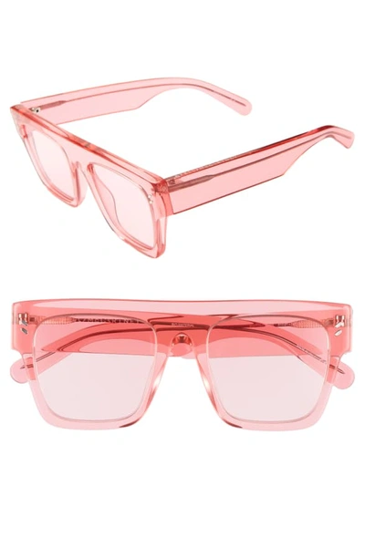 Shop Stella Mccartney 51mm Flattop Sunglasses In Pink/ Pink