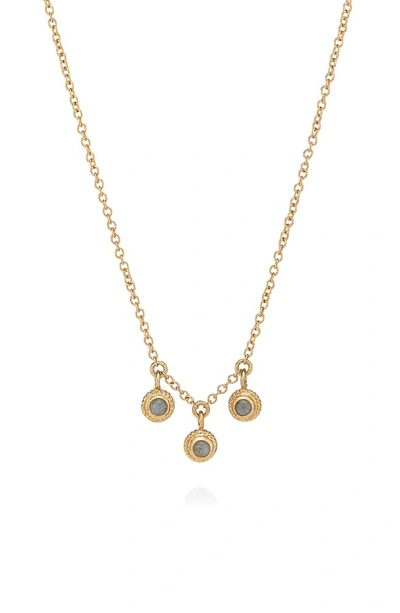 Shop Anna Beck Labradorite Charm Necklace In Gold/ Labradorite