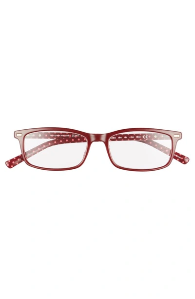 Shop Kate Spade Jodie 50mm Rectangular Reading Glasses - Burgundy Pattern