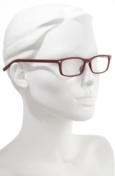 Shop Kate Spade Jodie 50mm Rectangular Reading Glasses - Burgundy Pattern