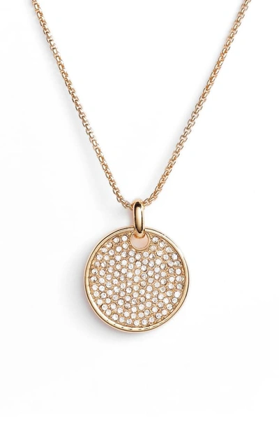 Shop Vince Camuto Pave Pendant Necklace In Gold/ Crystal