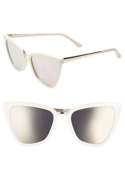 Shop Quay X Jlo Reina 51mm Cat Eye Sunglasses - Pearl/ Rose