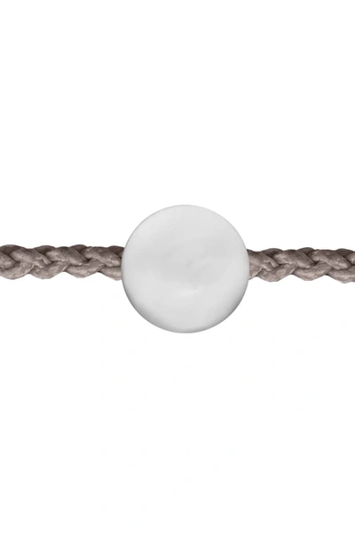 Shop Monica Vinader Linear Solo Diamond Friendship Bracelet In Silver/ Mink