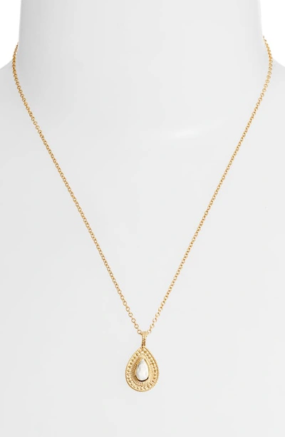 Shop Anna Beck Howlite Pendant Necklace In Gold/ Howlite