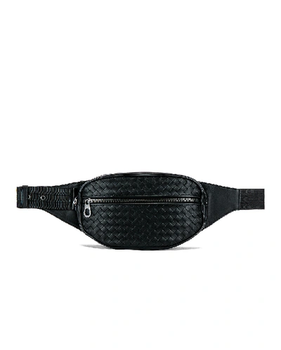 Shop Bottega Veneta Fanny Pack In Black