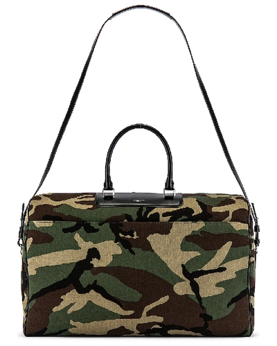 Shop Saint Laurent Duffel Bag In Camo,green In Camo & Black