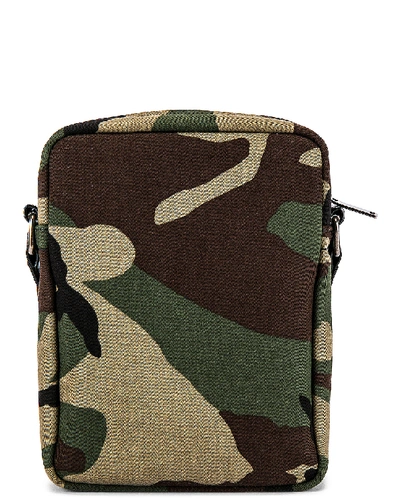 Shop Saint Laurent Crossbody Pouch In Camo & Black