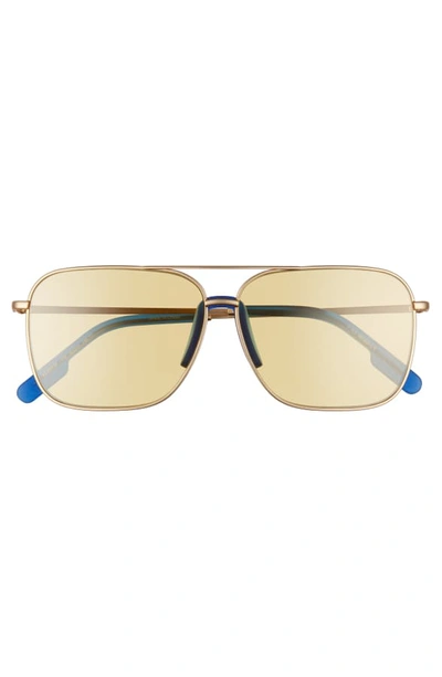Shop Kenzo 60mm International Fit Aviator Sunglasses - Matte Endura Gold/ Nicotine