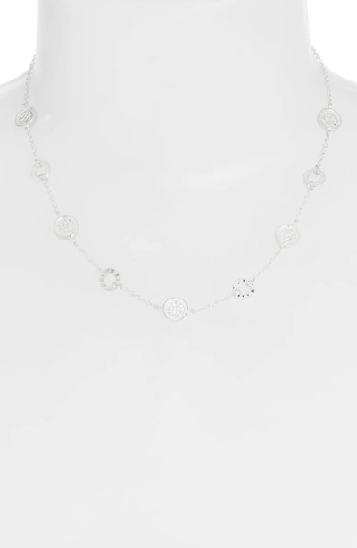 Shop Anna Beck Hammered Disc Collar Necklace In Silver