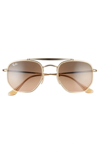 Shop Ray Ban 52mm Aviator Sunglasses - Gold/ Brown Gradient