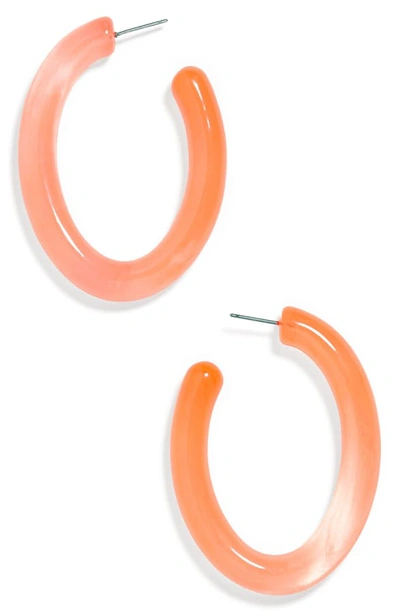 Shop Baublebar Selenne Oval Hoop Earrings In Orange