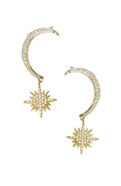 Shop Jules Smith Dreamer Drop Earrings In Gold/ Clear
