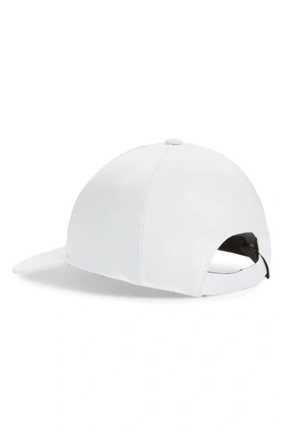 Shop Prada Tessuto Triangolo Nylon Baseball Cap In Bianco