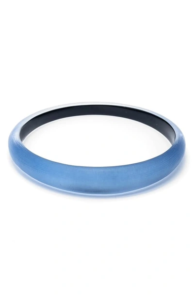 Shop Alexis Bittar 'lucite' Skinny Tapered Bangle In Horizon Blue