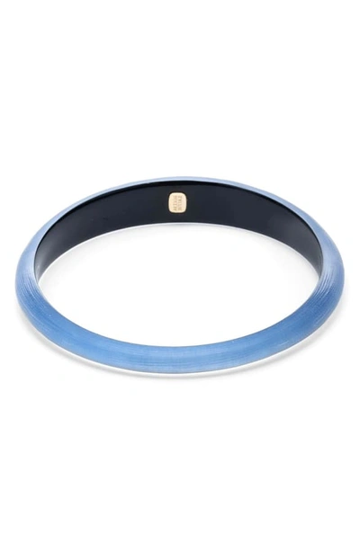 Shop Alexis Bittar 'lucite' Skinny Tapered Bangle In Horizon Blue