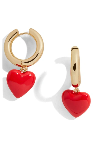 Shop Baublebar Fiona Huggie Hoop Earrings In Red