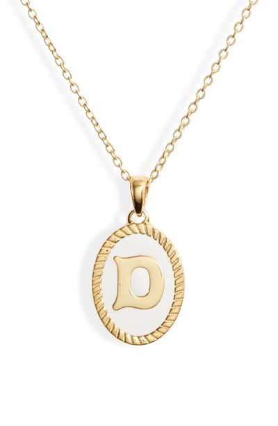 Shop Argento Vivo Initial Pendant Necklace In Gold D